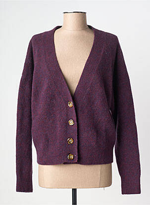 Gilet manches longues violet COLLEZIONE N_01 femme