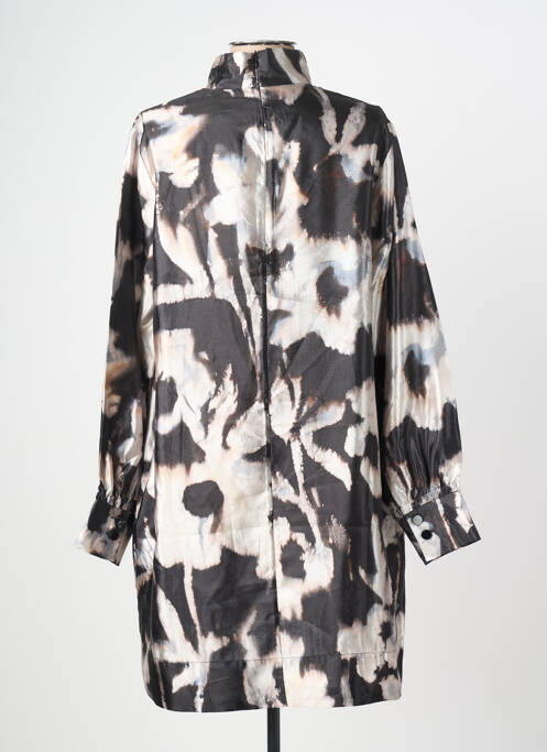 Robe courte fermeture zippée au dos manches longues noir SECOND FEMALE femme
