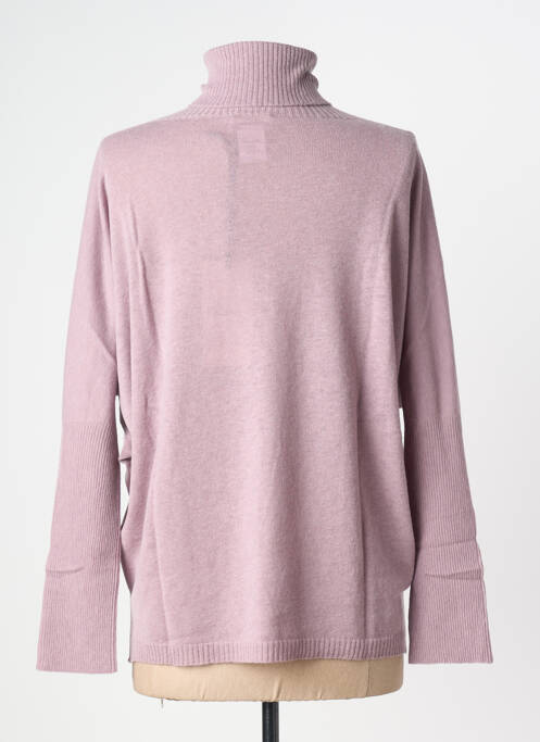 Pull col roulé tissage chiné manches longues violet OTTOD'AME femme