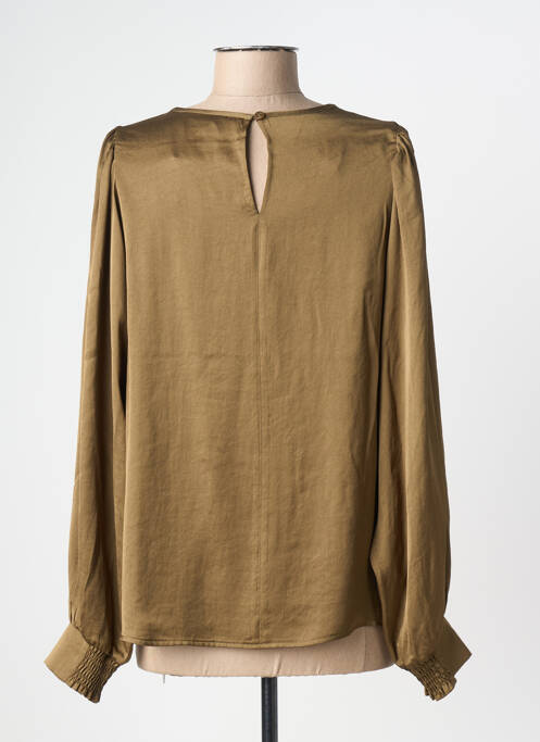Blouse fermeture boutonnée au dos manches longues vert SUMMUM femme