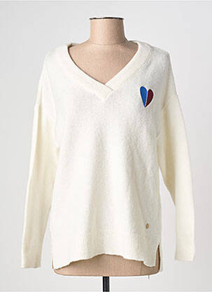 Pull coupe droite manches longues blanc LES TROPEZIENNES PAR M.BELARBI femme
