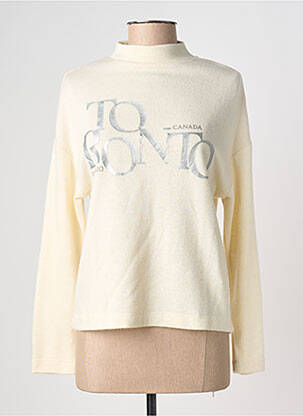 Pull coupe droite manches longues beige TIFFOSI femme