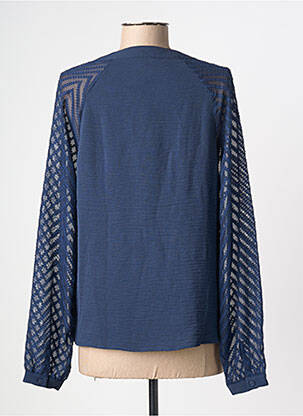 Chemisier coupe droite manches longues bleu TIFFOSI femme
