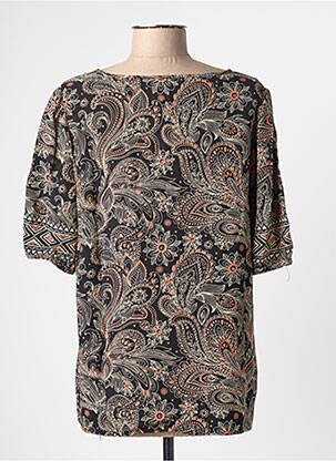 Blouse imprimé fantaisie manches courtes noir SOYACONCEPT femme
