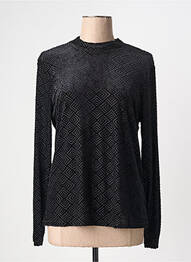 Top imprimé fantaisie manches longues noir GARCIA femme