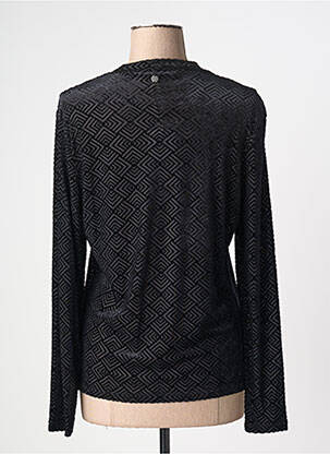 Top imprimé fantaisie manches longues noir GARCIA femme