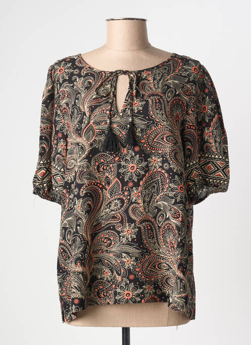 Blouse manches courtes manches courtes noir SOYACONCEPT femme