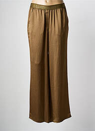 Pantalon large coupe fluide taille normale vert SUMMUM femme