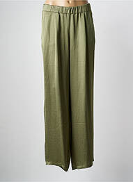 Pantalon large coupe fluide taille normale vert SUMMUM femme