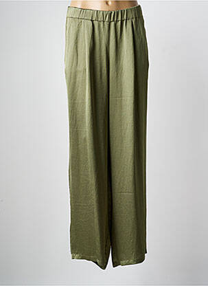 Pantalon large coupe fluide taille normale vert SUMMUM femme