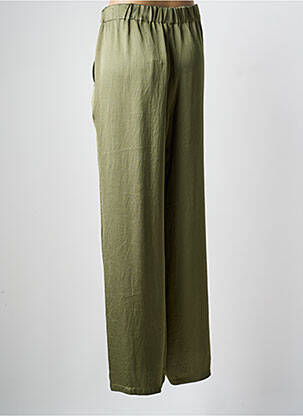 Pantalon large coupe fluide taille normale vert SUMMUM femme