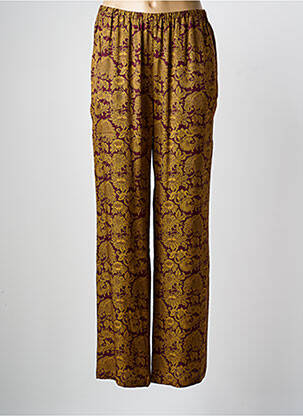 Pantalon droit tissage popeline taille normale rouge HOD femme