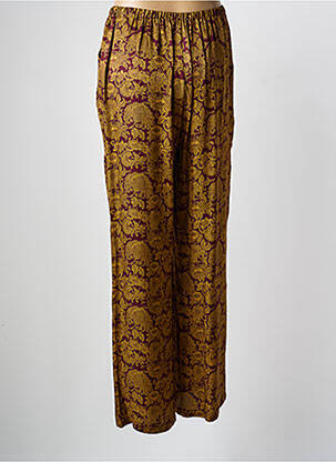 Pantalon droit tissage popeline taille normale rouge HOD femme