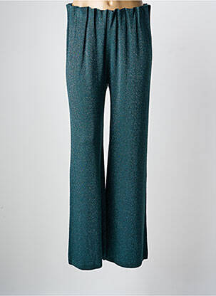 Pantalon large coupe fluide taille haute vert KARMA KOMA femme