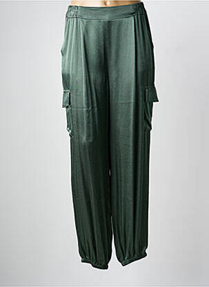 Pantalon cargo resserrée sur le bas taille normale vert LAUREN VIDAL femme