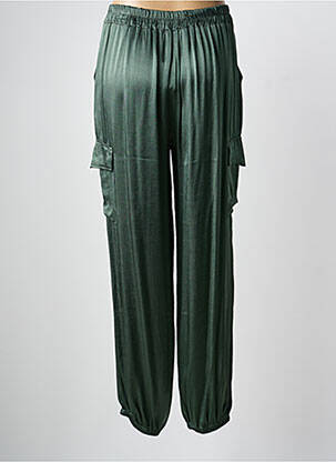 Pantalon cargo resserrée sur le bas taille normale vert LAUREN VIDAL femme