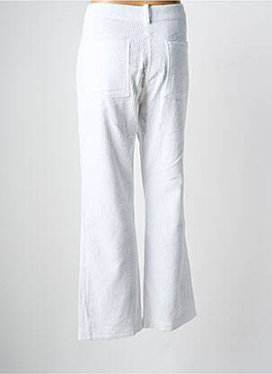 Pantalon droit stretch taille normale blanc DROLATIC femme