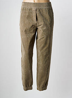 Pantalon chino poches taille haute vert SKILLS & GENES femme