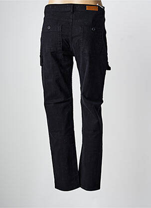 Pantalon droit tissage popeline taille normale noir HAPPY femme