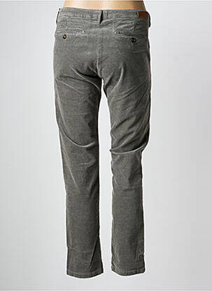 Pantalon chino fermeture zippée sous rabat boutonné taille normale gris HOD femme