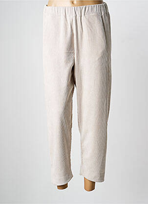 Pantalon 7/8 stretch taille normale beige O'MER femme