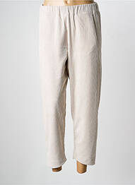 Pantalon 7/8 stretch taille normale beige O'MER femme