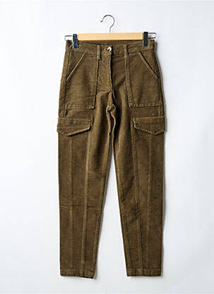 Pantalon cargo slim taille haute vert LAUREN VIDAL femme