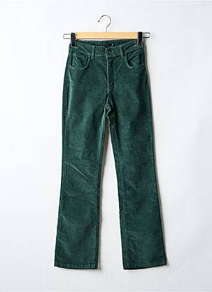 Pantalon flare stretch taille haute vert LAUREN VIDAL femme