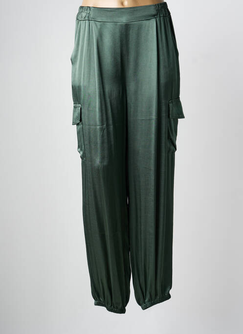 Pantalon cargo taille élastique taille normale vert LAUREN VIDAL femme