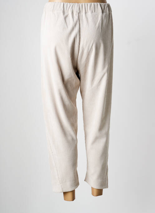 Pantalon 7/8 stretch taille normale beige O'MER femme