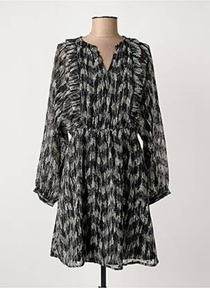 Robe courte coupe fluide manches longues noir TIFFOSI femme