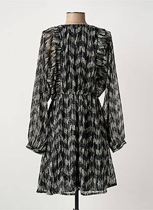 Robe courte coupe fluide manches longues noir TIFFOSI femme