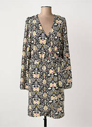 Robe mi-longue coupe fluide manches longues noir GARCIA femme