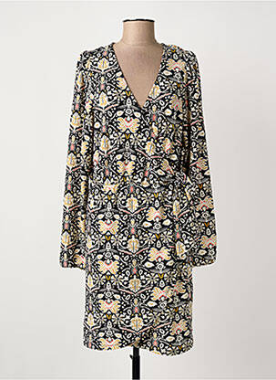 Robe mi-longue coupe fluide manches longues noir GARCIA femme