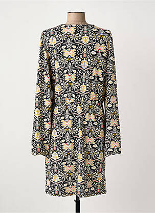 Robe mi-longue coupe fluide manches longues noir GARCIA femme