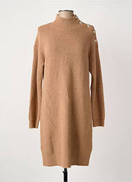 Robe pull coupe droite manches longues beige MORGAN femme