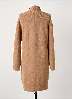 Robe pull coupe droite manches longues beige MORGAN femme
