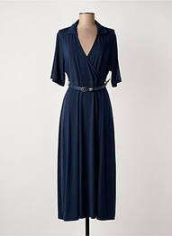 Robe longue manches courtes manches courtes bleu TIFFOSI femme