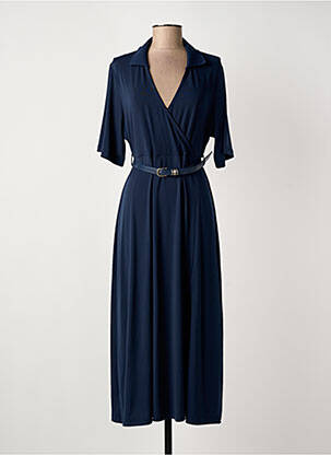 Robe longue manches courtes manches courtes bleu TIFFOSI femme