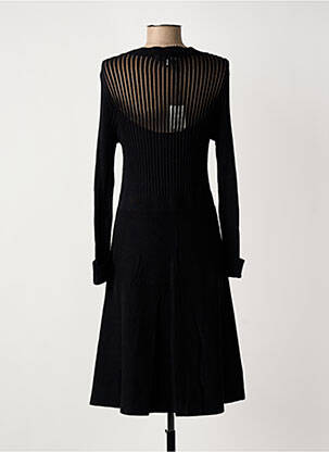 Robe mi-longue manches longues manches longues noir MORGAN femme