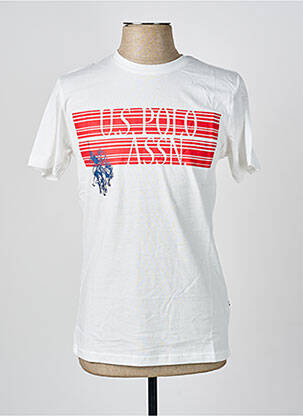 T-shirt stretch manches courtes blanc U.S. POLO ASSN homme