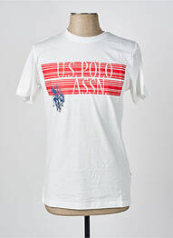 T-shirt stretch manches courtes blanc U.S. POLO ASSN homme