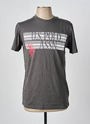T-shirt stretch manches courtes gris U.S. POLO ASSN homme