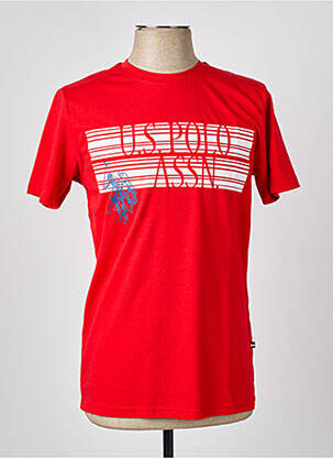 T-shirt stretch manches courtes rouge U.S. POLO ASSN homme