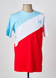 T-shirt broderie manches courtes rouge U.S ATHLETIC homme