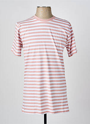 T-shirt stretch manches courtes rose U.S ATHLETIC homme
