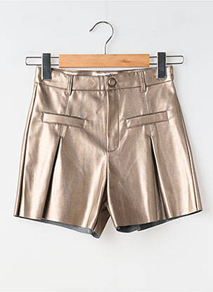 Short fermeture zippée sous rabat boutonné taille ajustable or MAYORAL fille