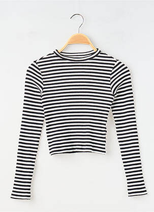 T-shirt coupe cintrée manches longues noir GARCIA fille