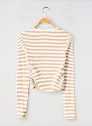 T-shirt coupe cintrée manches longues beige TIFFOSI fille