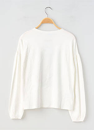 T-shirt coupe droite manches longues blanc MAYORAL fille